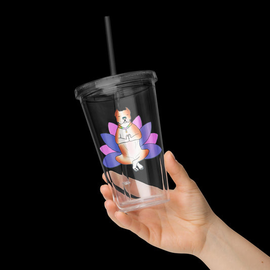 Clear plastic tumbler